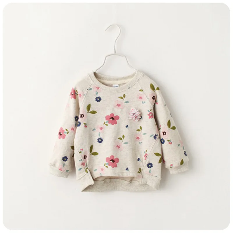 

2018 Fashion Girls Hoodies Baby Girl Clothes Winter Kids Hoodies for Girls Sweatshirt with Flowers Kids Long Sleeve Tops 2-6T