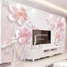 Пользовательские фото обои 3D рельеф сливы фрески Современная Гостиная ТВ спальня домашний Декор Фон настенная ткань обои