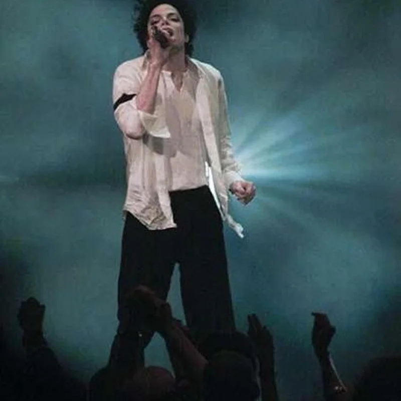 Impersonator Michael Jackson Black and White Long Shirt