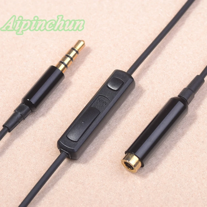

Aipinchun 3.5mm 4-Pole Jack Audio Extension Cable Line Extender Cord With Mic Controller For Earphone Headphone