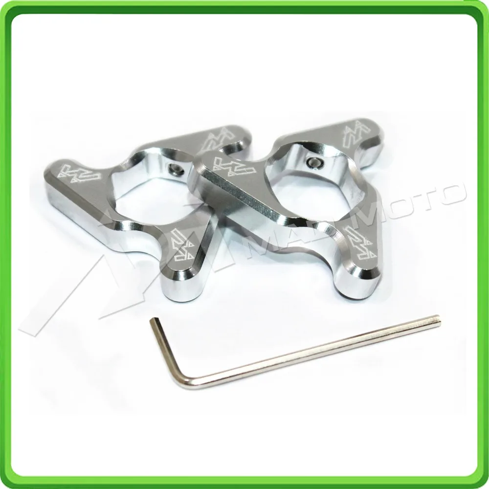 HUIHUAN MADMOTO 22mm Silver Fork Spring Preload Adjusters for Aprilia RSV4 R RSV4R 2010 2011 2012 2013 2014 Style C (7)