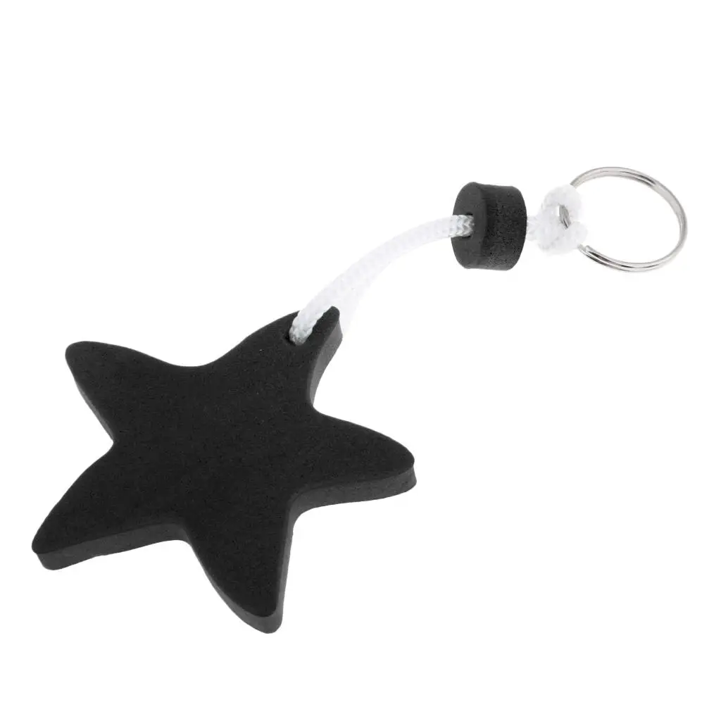 1 Pcs Star Shaped Floating Keychains EVA Foam Float Buoy Key Ring Keyrings Key Lanyard Yachting Sailing Boating 