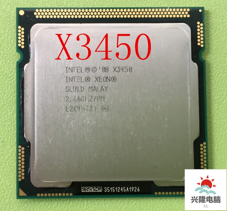 Xeon X3450 четырехъядерный 2 66 ГГц/8 Мб/ГГц SLBLD разъем LGA1156 ЦПУ процессор Бесплатная