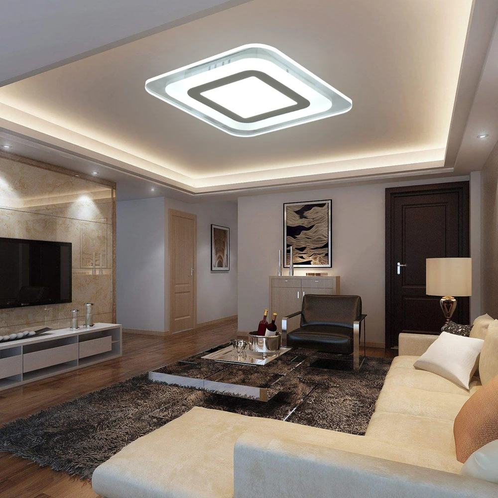 

2018 new Modern Led Ceiling Light Ceiling Lamp Wall Sconce For Living Room Home Ultra Thin Led Flush Mount 90-260V