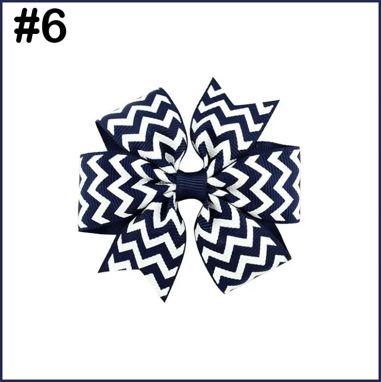 free shipping 200pcs 2.5-3'' chevron pinwheel hair bows abby girl hair clips baby kid accessories for head fashion bows