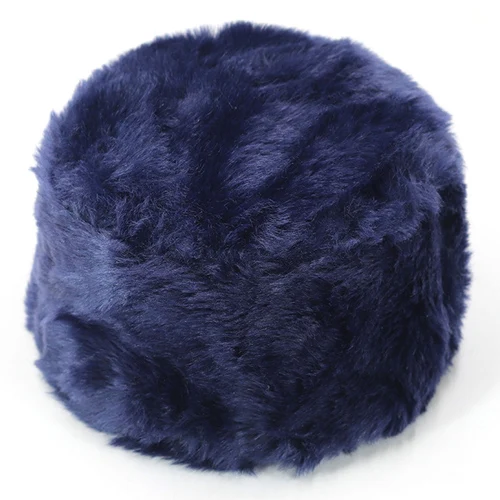Navy Blue Брендовая зимняя женская шапка-бомбер, пушистый искусственный Лисий мех, черные, белые, красные, синие русские шапки-ушанки, головные уборы для женщин, шапка-ушанка - Цвет: Navy Blue