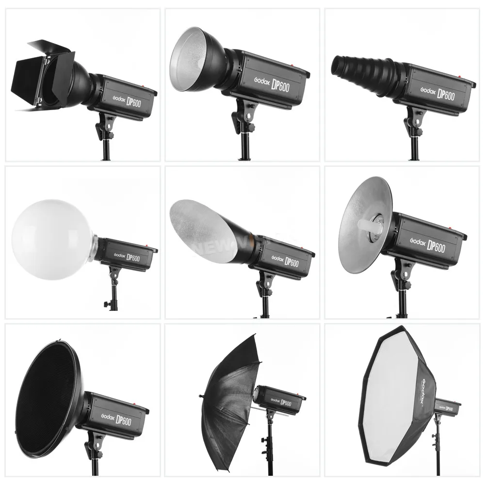 DHL Godox DP600 600WS Pro стробоскопический источник света для фотосъемки большими параболическими углами светильник фонаря ламповый патрон