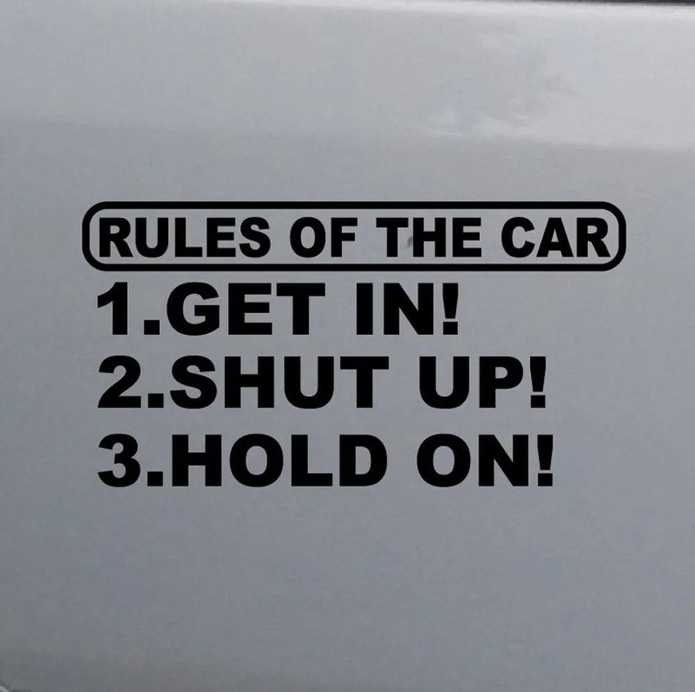 

2019 Car Rules Decal Slammed Car Truck Vinyl Sticker JDM Racing Window Decal Funny car stickers Car Body Decoration accessories
