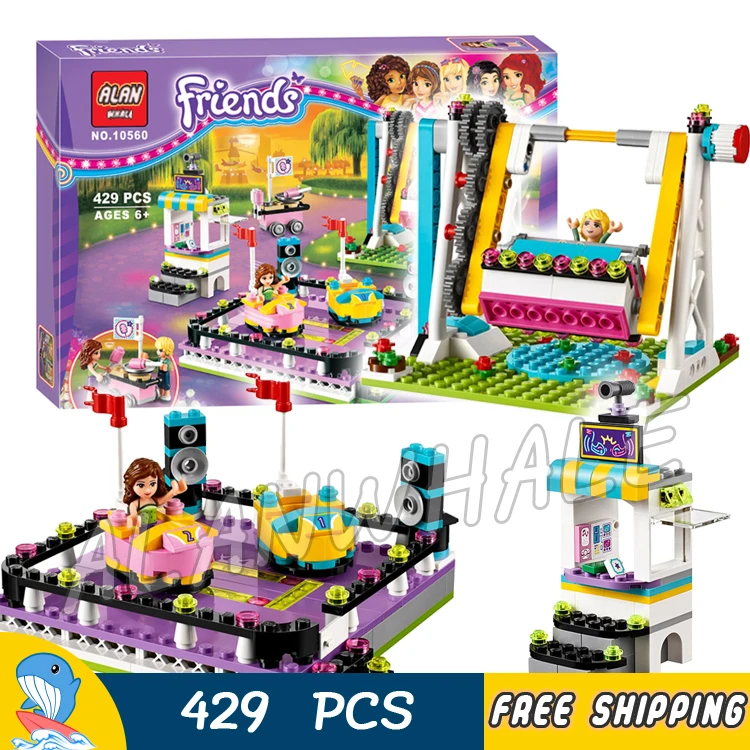 

429pcs New Friends Amusement Park Series 10560 Bumper Cars Figure Building Blocks Girls Princess Toys Compatible With LegoING