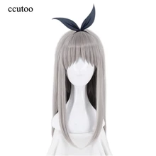 Blend S Kanzaki Hideri австралийские прямые Длинные Синтетические Серебристые серые косплей парик Хэллоуин костюм играть парики для женщин+ парик Кепка