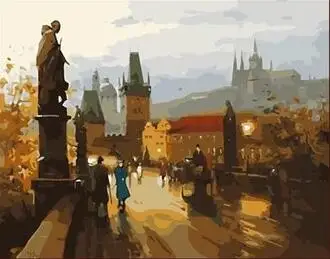 Old Town Prague New arrival unique gift Digital Oil Painting On Canvas framed painting by numbers decorative picture