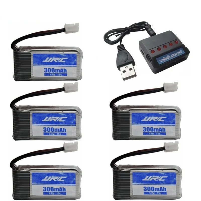 Lipo зарядное устройство набор для JJRC H56 3,7 V 300mAh для JJRC H56 T2G Дрон батарея RC Квадрокоптер запасная часть Lipo батарея 5 шт./лот - Цвет: H56