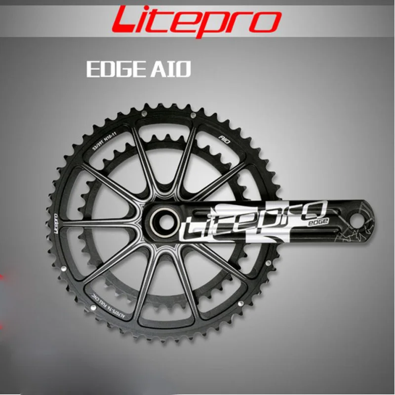 Litepro بورد AIO الجوف مزدوجة Chainring الطريق Crankset كرنك 53-39 t 50-34 t 52-36 t 170 مللي متر 172.5 مللي متر الطريق للطي سيارة دراجة أجزاء