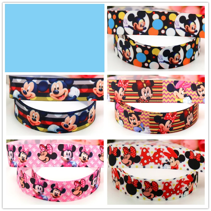 

DHK 7/8'' 5yards printed grosgrain Ribbon headwear hair bow diy party decoration OEM 22mm C1188