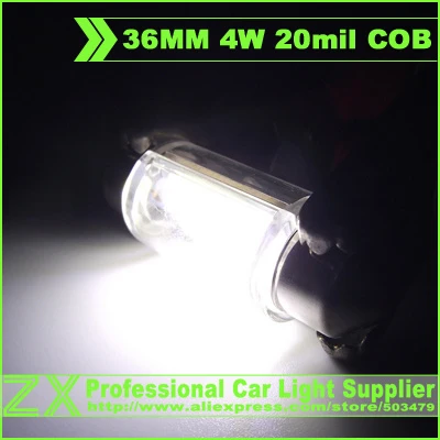 10x c5w 36 мм 4 Вт cob Белый Автомобильный Стайлинг гирлянда для салона led полярность