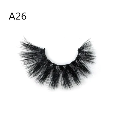 Hot Sale 1 Pair Eyelashes 3D Mink Lashes Natural Handmade Volume Soft Lashes Diamond Shine Box Extension Eyelash For Makeup - Цвет: A26