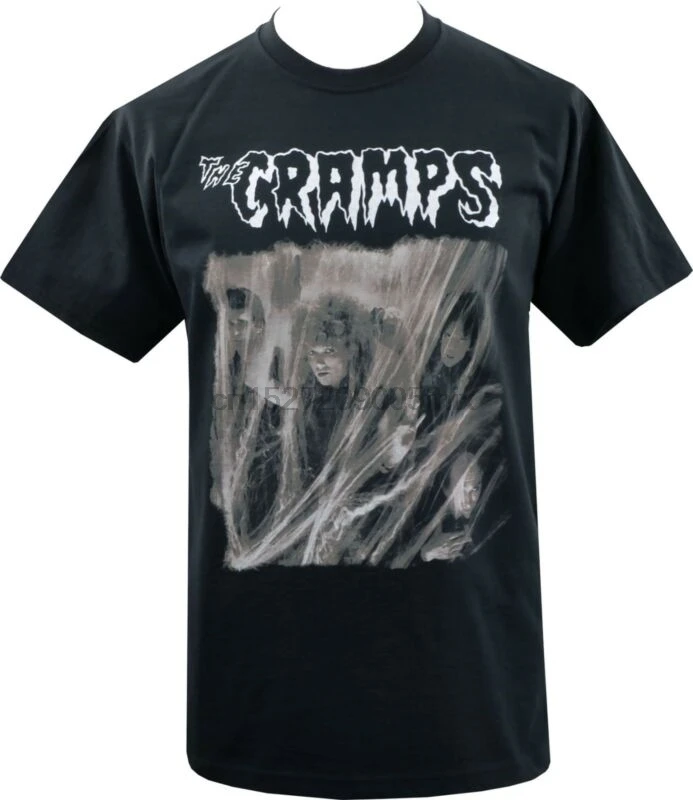 Мужская черная футболка THE CRAMPS HUMAN FLY ALBUM PSYCHOBILLY GARAGE GRAVEST hips