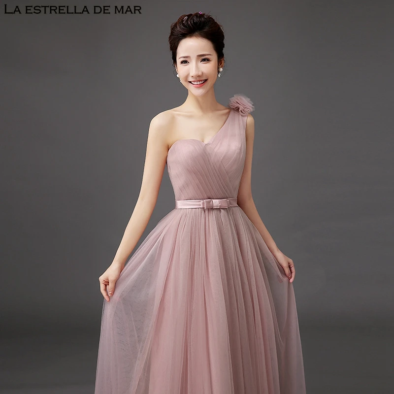 Vestido de festa longo2018 новые тюлевые трапециевидные 5 стильные розовые платья подружки невесты красивое платье de mariee дешевые торжественные jurken