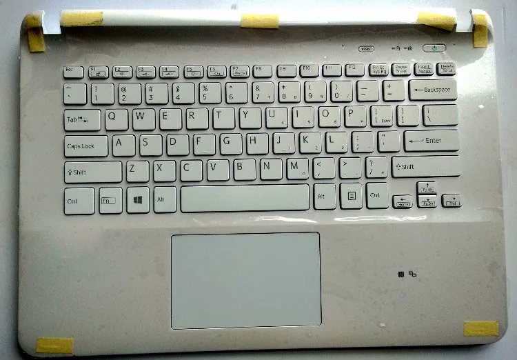 Для sony SVF142C29L SVF-142C29L английская американская, с задней подсветкой Клавиатура ноутбука белая подставка тачпад