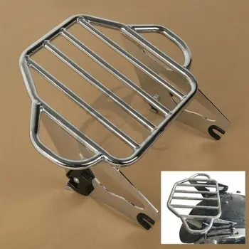 

Motorcycle Gloss Black Two Up Mounting Luggage Rack For Harley Electra Road Glide FLH 09-18