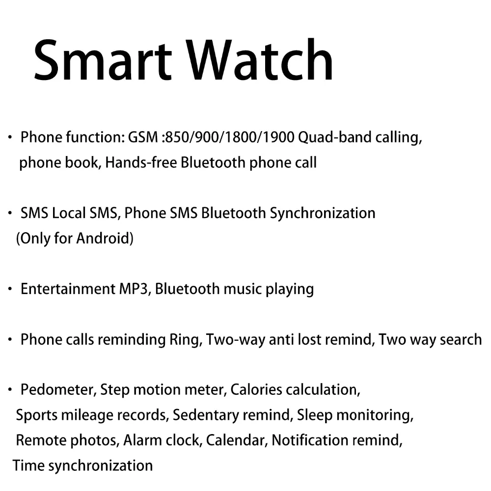 

Bluetooth Y1 Smart Watch Relogio Android Smartwatch Phone Call SIM TF