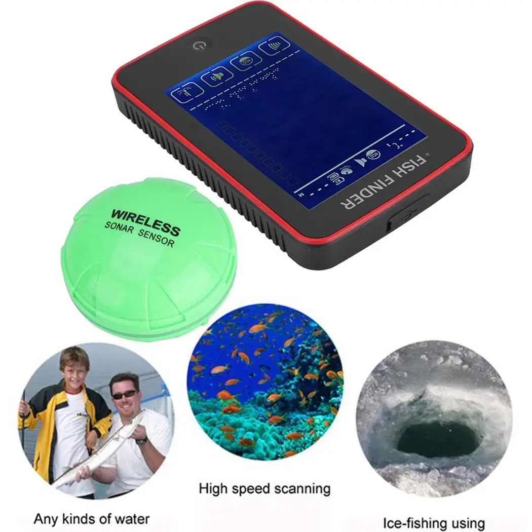 

Portable Sonar Echo Fish Detectors Sounder LCD Display Detector Outdoor Fishing