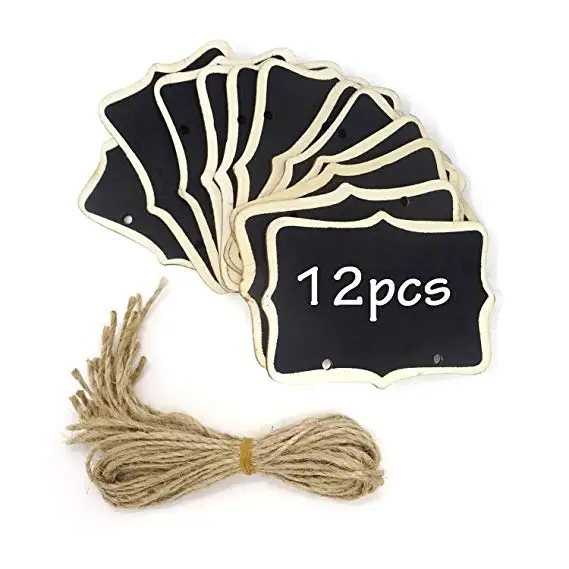 12pcs Mini Double Side Chalkboards Signs Blackboard Message Board Xmas