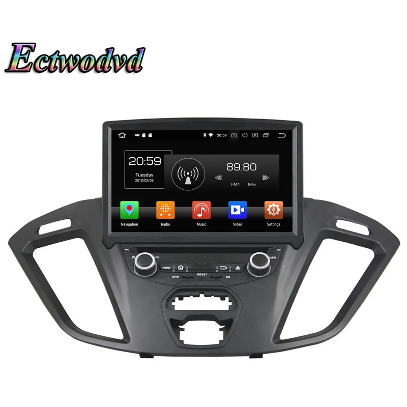 

Ectwodvd Octa Core 4G Android 8.0/Quad Core Android 7.1 Car DVD Player For Ford Transit Custom 2016 2017- GPS Navigation