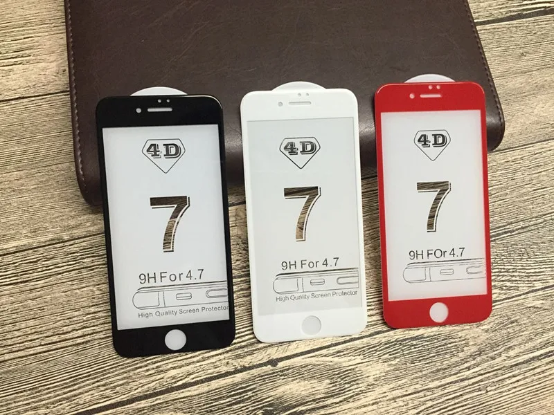 iphone 7 4D 3D tempered glass screen protector