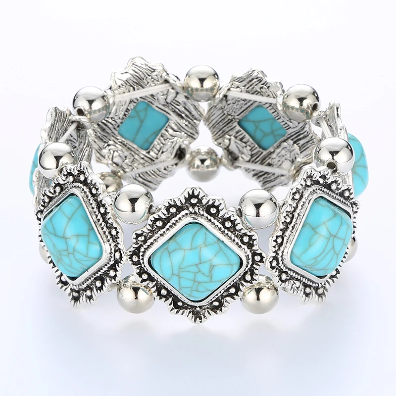 

Fashion Bohemian Stretch Boho Bracelet Femme Statement Vintage Beads Elastic Bracelets Bangles For Women Party Jewelry Gifts