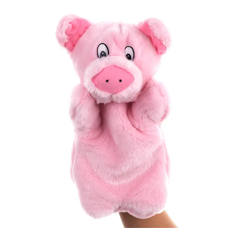 

Animal Hand Puppet Pig Puppet Dolls Plush Hand Doll early education Learning Baby Toys Marionetes Fantoche Puppets