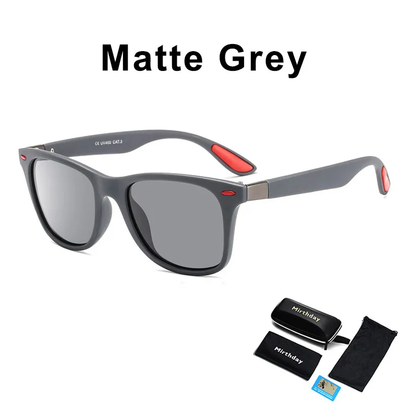 Mirthday брендовые дизайнерские мужские Поляризованные мужские солнцезащитные очки для вождения на открытом воздухе Рыбалка солнцезащитные очки классический ретро тени очки F60271 - Цвет линз: C4 Matte Grey