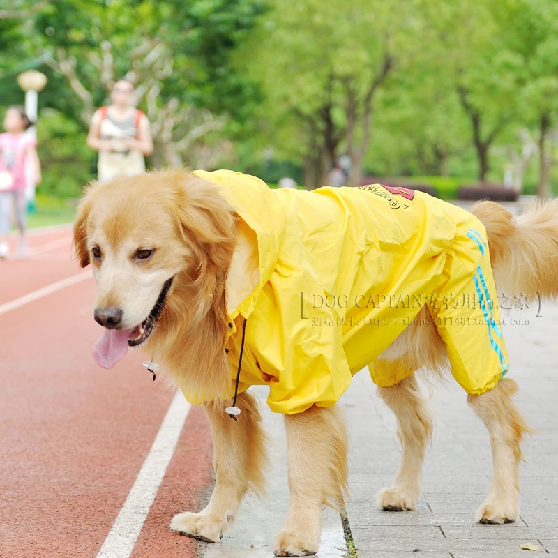 Плащ для больших собак с суперменом, водонепроницаемая одежда для домашних животных, непромокаемый комбинезон для больших собак, золотой ретривер