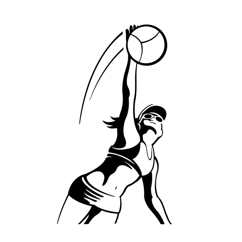 

Coolest Volleyball Player Sport Decor For Auto Car/Bumper/Window Vinyl Decal Sticker Decals DIY Decor CT1744