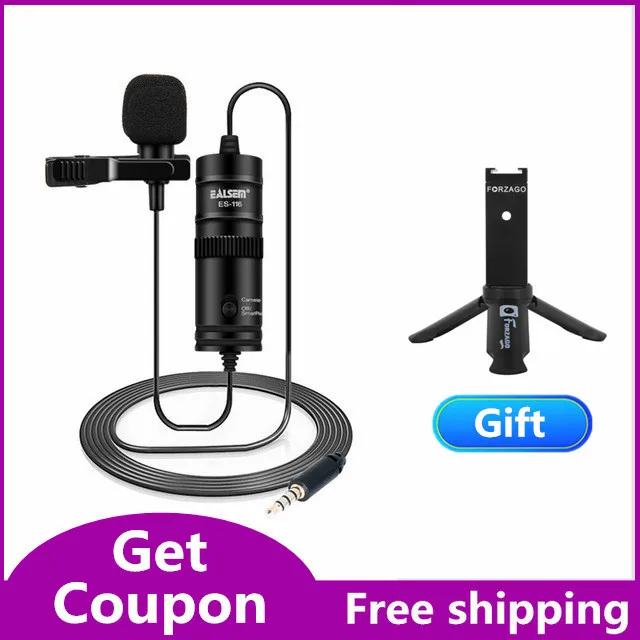 

3.5MM Audio Jack studio Microphone for iPhone Android Lapel Mic Lavalier Mini Microphone for Camera DSLR Vlog Camcorder