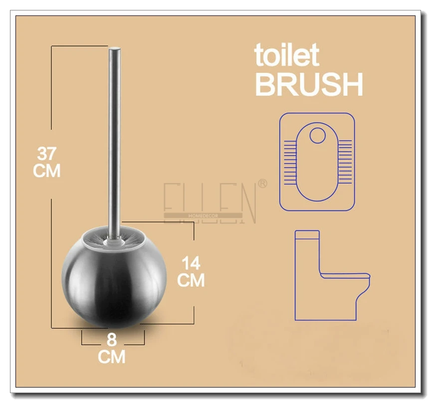 Щетка для унитаза из нержавеющей стали для ванной комнаты, держатель для туалетной щетки с основанием, набор для туалетной щетки, домашняя щетка для чистки никеля S0309