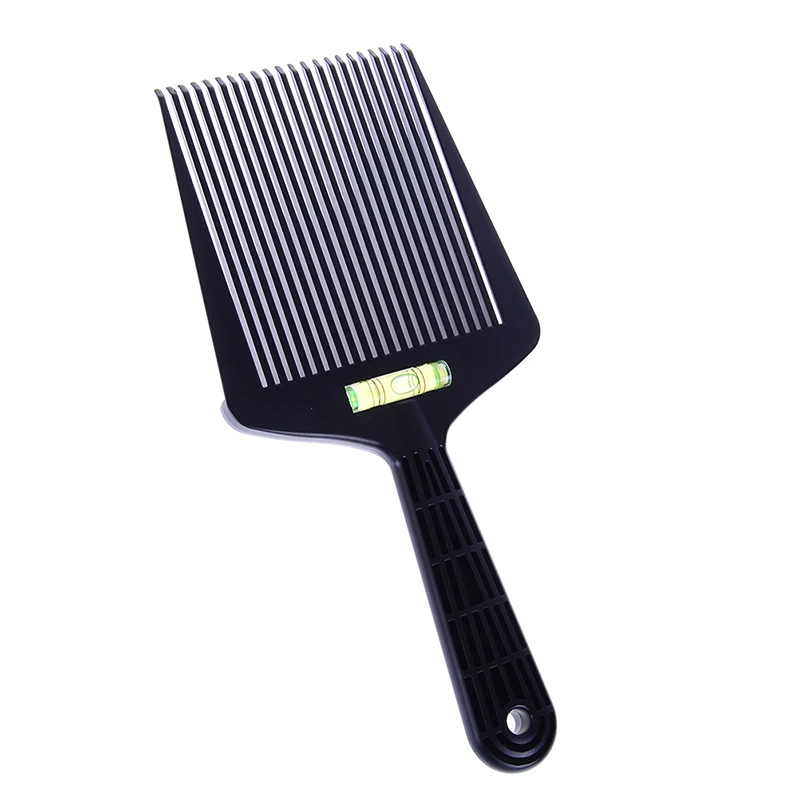 

1Pcs Flat Wide Tooth Hair Comb with Level Instrument Hairstyling Brush Scalp Tool Head Massager Hair Care Beige/Black Color