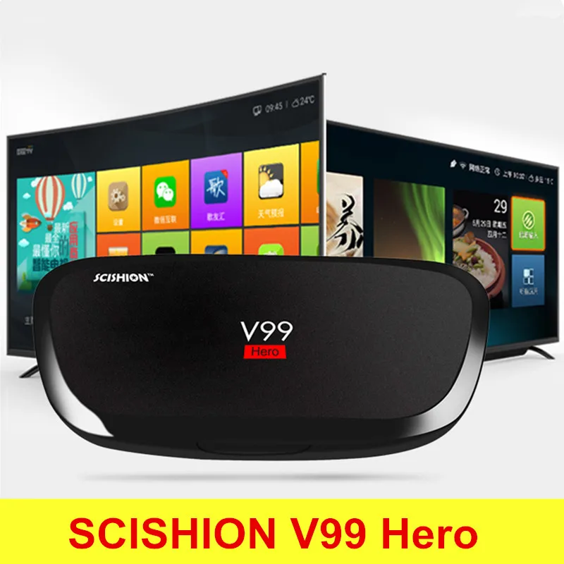 

SCISHION V99 Hero Smart TV Box Android 5.1 4GB 32GB Bluetooth4.0 Wireless Set Top Box Support HDMI 2.0 5G WiFi 4K Media Player