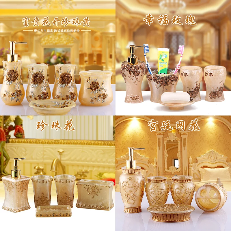 US $112.33 dinner wash suite bathroom suite bathroom supplies European style bathroom accessories five sets of non ceramics