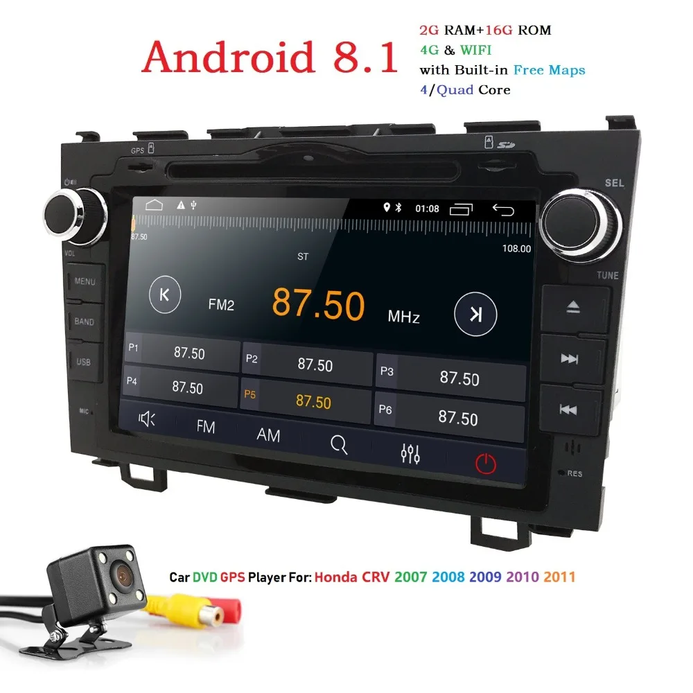 

Hizpo Android 8.1 2G+16G Car DVD GPS player for Honda CRV 2007-2011 with car radio video player gps navigation car stereo 2 din