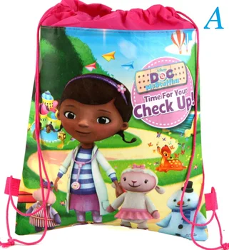 

New Carton non-woven fabrics of DOC McStuffins, drawstring backpack, event & party gift bag, shopping bag