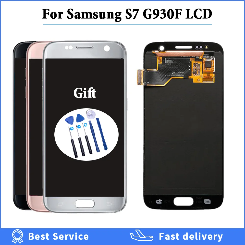 

5.1" OLED LCD Display Screen for Samsung Galaxy S7 G930 G930F LCD Display Touch Screen Assembly Replacement Original G930 LCD