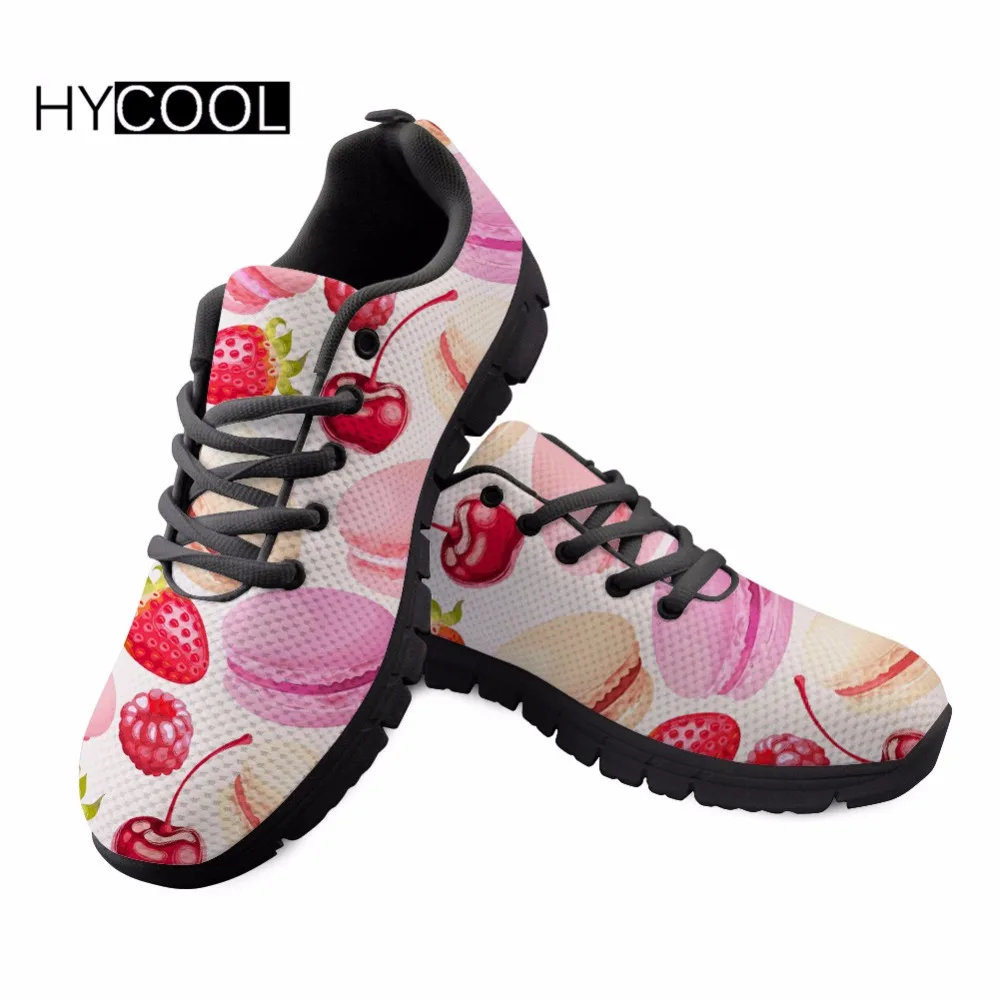 

HYCOOL cake candy printed female sneaker soft outdoor jogging breathable mesh women running shoes for fitness soft walking