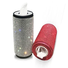 Коробка для салфеток шикарная роскошная женская наклеенная кожаная Алмазная Автомобильная офисная семейная Всесезонная универсальная элегантная богиня