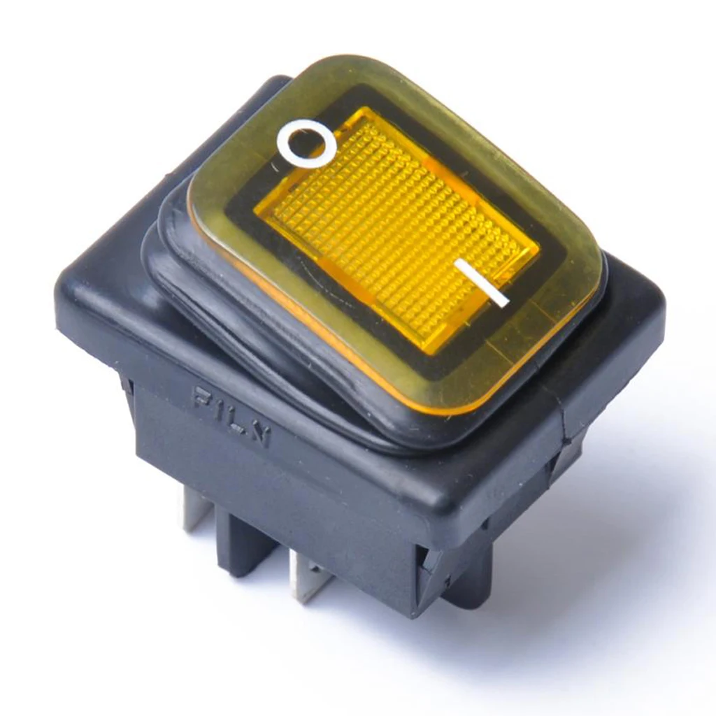 4 Pin On/Off Boat Caravan Rocker Switch ON-OFF 2 Position Electrical equipment With Light Power Switch Dashboard Parts
