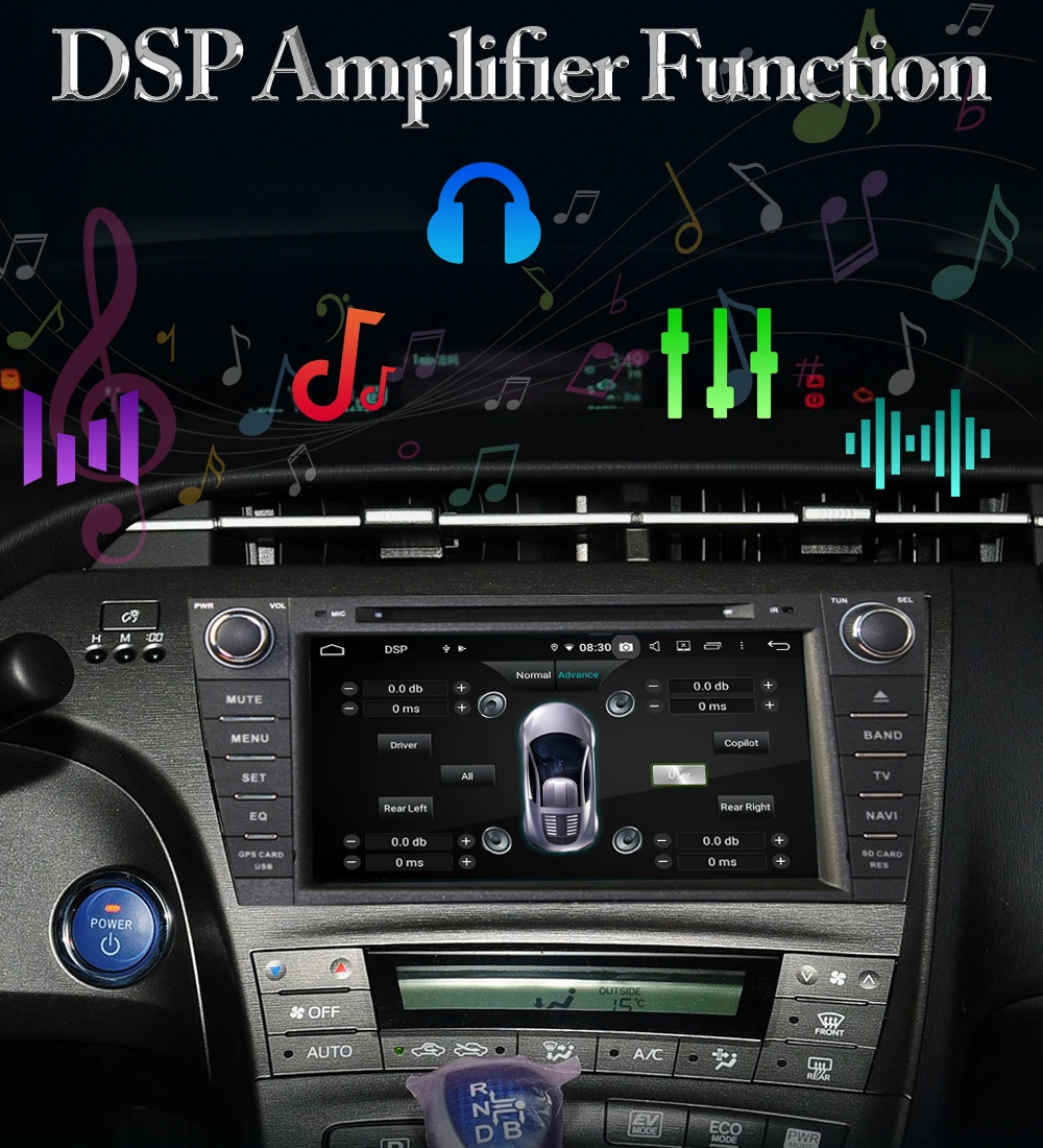 Flash Deal 8" Owtosin Car Radio Multimedia Video Player Navigation GPS Android 9.0 For Toyota Prius 2009 2010 2011 2012-2015 Car 4GB RAM 6