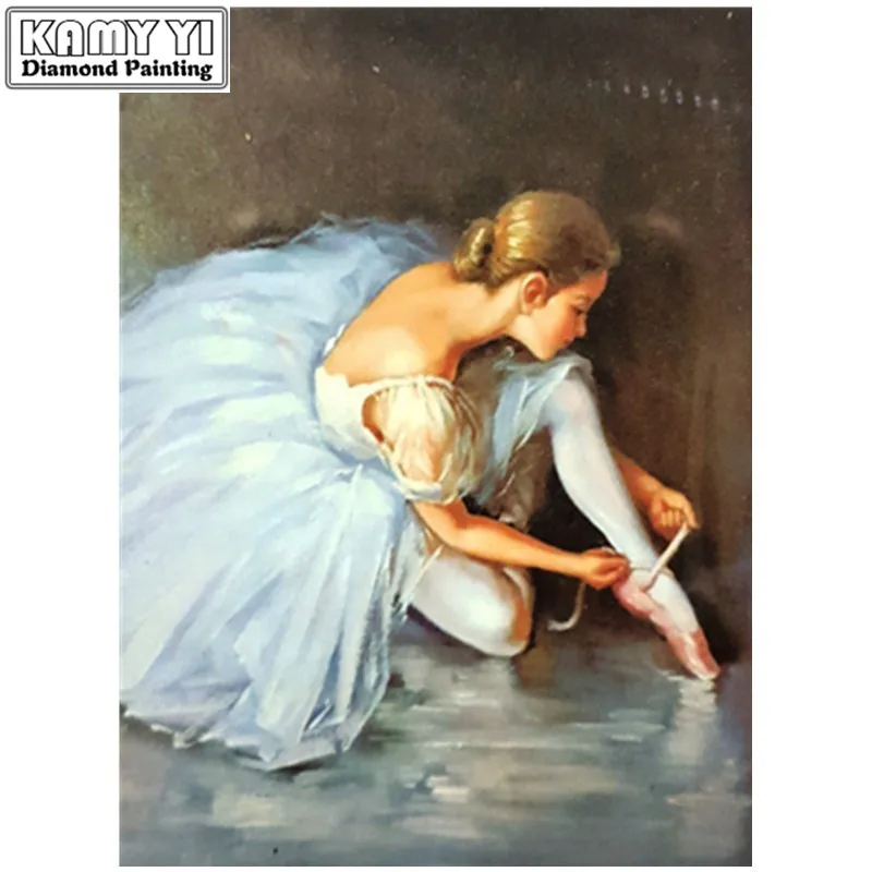 Daimond Painting Cross-switch Ballet Girl 3D Diamond Rhinestones Embroidery Gift For Children ZH | Дом и сад