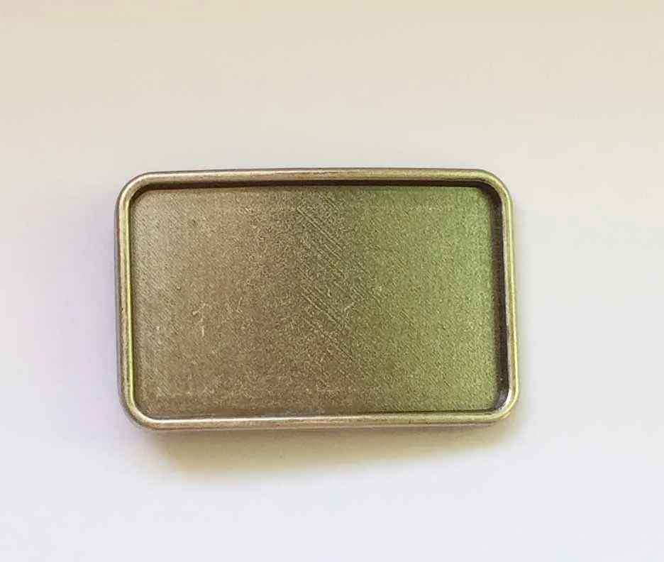 

Vintage Rectangle Blank Belt Buckle SW-BY680 suitable for 4cm wideth snap on belt with continous stock