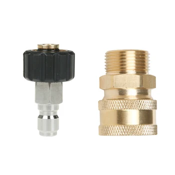 

Kit Pressure Washer Adapter 15mm 5000 PSI Couplers Hose Pump Connector
