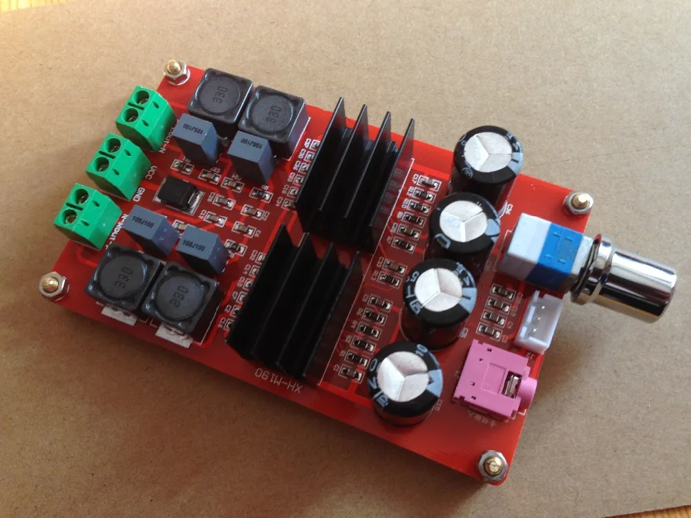 Xh m190 2x100w digital amplifier board 12v 24v voltage tpa3116d2 dual